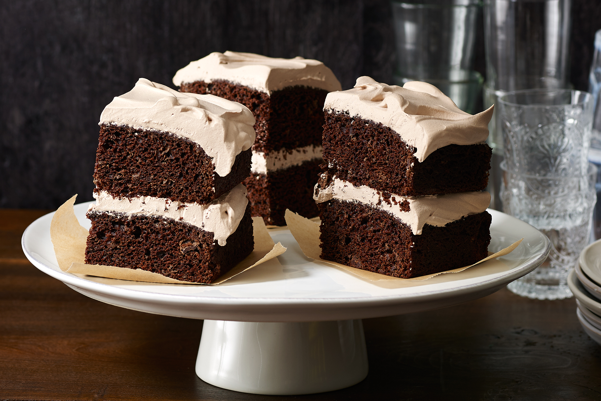 Chocolate Cake with Cocoa Buttercream Frosting